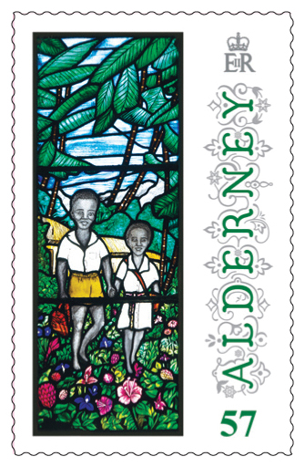 57p Stamp Anne French Stained Glass Windows